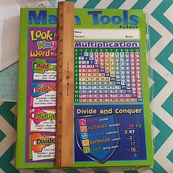 NWT Math Reference Four-Pocket Folder - Picture 6 of 8